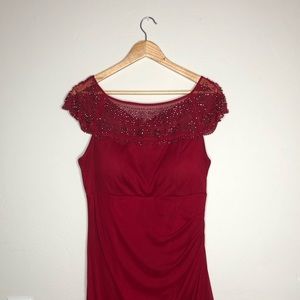Red Modest Elegant Sexy Prom Dress